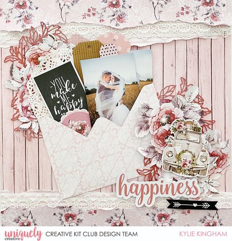 Wedding Layouts, Book Journals, Wedding Scrapbook Pages, Scrapbook Wedding, Scrapbook Inspo, Wedding Scrapbooking, Wedding Scrapbooking Layouts, Uniquely Creative, Scrapbooking Wedding