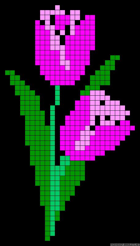 Tulips Pixel Art, Pixel Flower, Modele Pixel Art, Stitch Cards, Embroidery Crochet, Flower Cross, Pixel Crochet, Stitch Flowers, Tapestry Crochet Patterns