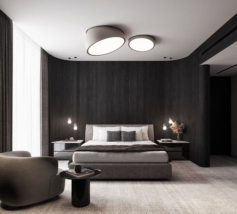 View Point Residence on Behance View Point, Modul Sofa, Design Del Prodotto, Minimalism Interior, Bedroom Aesthetic, Minimalist Bedroom, Luxurious Bedrooms, Lamp Design, Luxury Furniture