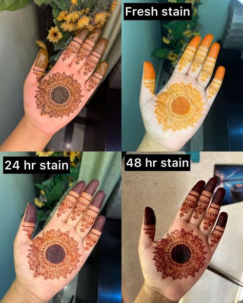 Henna Captions, Mehendi Tips, How To Make Mehndi, Engagement Hand, Mehendi Ideas, Beautiful Mehndi Designs, Henna Stain, Bold Flowers, Simple Henna Tattoo