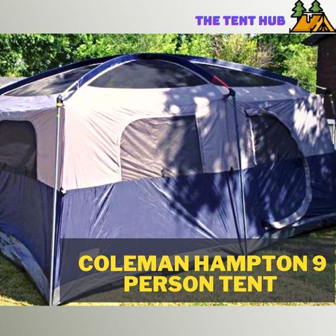 Coleman Hampton 9 Person Tent Camper Essentials, Coleman Tent, Curtain Divider, Tent Set Up, Camping Set Up, Cabin Tent, Cool Tents, Cabin Lighting, Simple Curtains