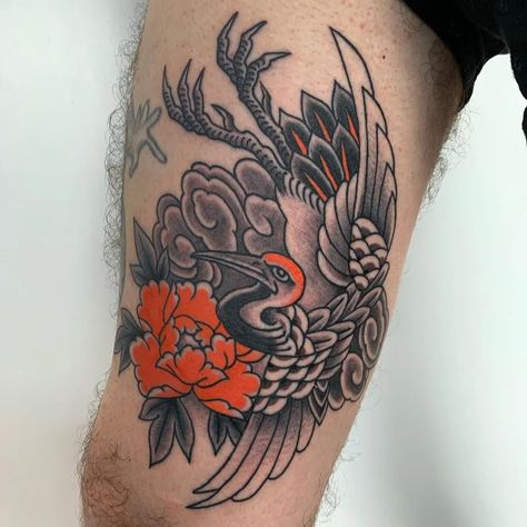 Japanese Crane Tattoo, Tengu Tattoo, Japanese Mythical Creatures, Japanese Wave Tattoos, Japanese Irezumi, Japanese Mask Tattoo, Japanese Snake Tattoo, Oni Tattoo, Crab Tattoo