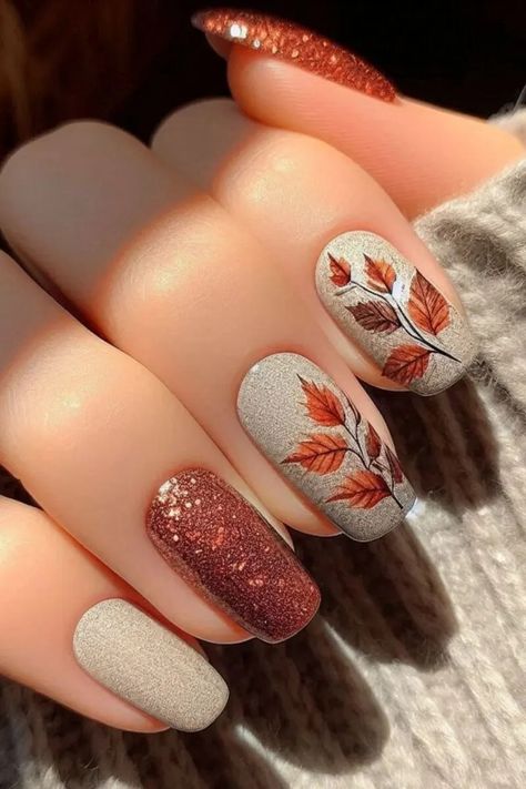 Fall Thanksgiving Nails, Thanksgiving Nail Art, Cute Nails For Fall, Thanksgiving Nails, Nail Swag, Spring Nail Art, Fall Nail Art, Short Nail Designs, Autumn Nails