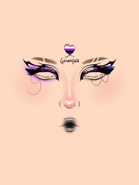 Maquillaje inspirado en bandera lgbt Alt Pride Makeup, Pansexual Makeup Looks, Maquillage Pride, Genderfluid Makeup, Pansexual Makeup, Lgbtq Makeup, Alt Makeup Looks, Gay Makeup, Nyc Pride