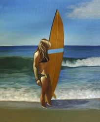 Paint with non-toxic paints invented here in Hawaii.  They are awesome! Trippy Illustration, Surfer Painting, Thomas Saliot, Surf Painting, Beach Wall Collage, Sunset Surf, Wallpaper Photography, Painting Sunset, Surf Poster