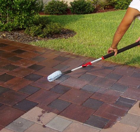 Sealing Process - Seal My Pavers is a Family owned & operated company serving the Venice FL area specializing in residential and commercial Paver Sealing. Block Paving Patio, Sealing Pavers, Cleaning Brick, Paver Sealer, Brick Paver Driveway, Concrete Cleaner, Patio Images, Driveway Sealer, Pavers Diy