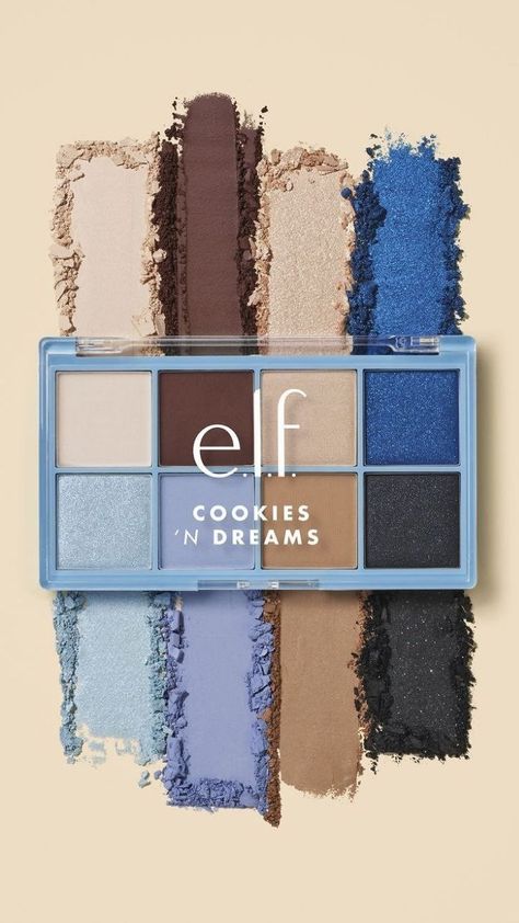 Creamy Makeup, Elf Eyeshadow Palette, Elf Cookies, Cookies N Cream, Skincare Collection, Cream Highlighter, Elf Cosmetics, Fancy Makeup, Eye Makeup Art