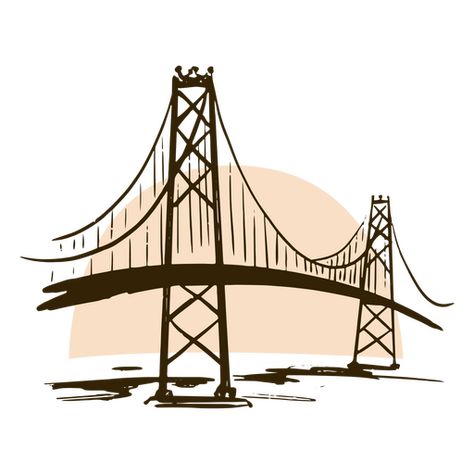 San francisco doodle bridge PNG Design Bridge Doodle, Bridge Clipart, Camping Drawing, San Francisco Bridge, Sky Bridge, Street Racing Cars, Clip Arts, Street Racing, Vector Png