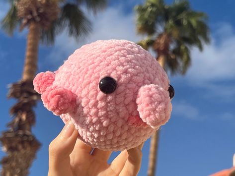 Blob Fish Crochet, Crochet Blobfish, Blobfish Crochet, Etsy Crochet Patterns, Cute Plushies, Aesthetic Crochet, Crochet Inspo, 2023 Christmas, Ocean Animals