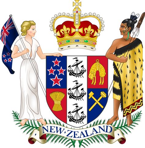 File:Coat of arms of New Zealand.svg Treaty Of Waitangi, New Zealand Tattoo, New Zealand Flag, National Symbols, Coat Of Arm, Human Figure, Flag Design, Coat Of Arms, New Zealand