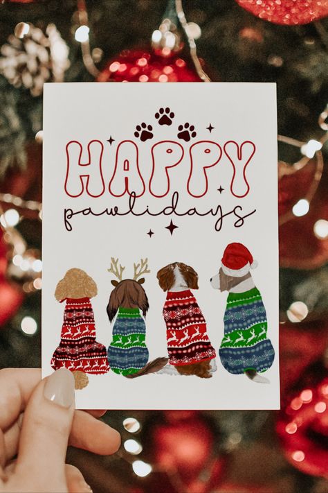 Festive Sweaters, Happy Pawlidays, Cambridge Ontario, Seal Sticker, Festive Design, Christmas Happy, Dog Stickers, Wax Seal, Card Designs