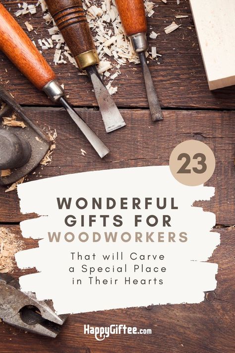 List of hand-picked gift ideas for woodworkers 🎁 See full article at: https://www.happygiftee.com/gifts-for-woodworkers/ Gifts For Woodworkers, Diy Gifts For Mom, Wood Worker, Wood Working Gifts, Cheap Gifts, Diy Tips, Fine Woodworking, Diy Life, Affordable Gifts