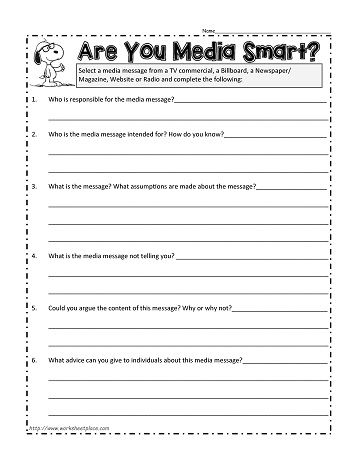 Social Media Worksheet, Media Literacy Activities, Media Literacy Lessons, Citing Text Evidence, Business Student, High School Literature, Tech Lab, Advertising Slogans, School Libraries