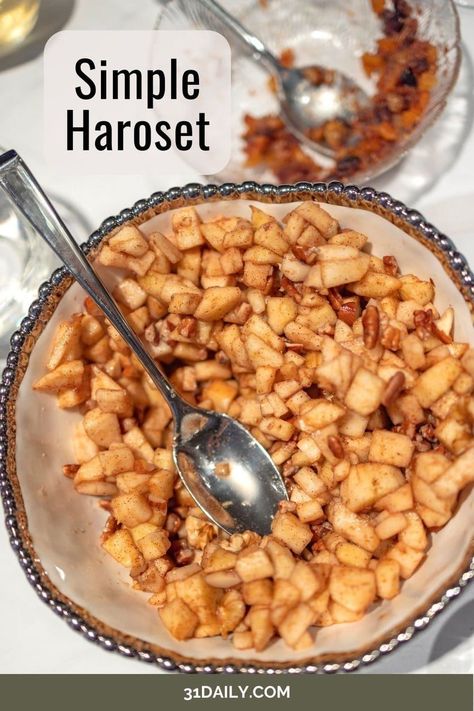 Bitter Herbs Passover Recipe, Passover Haroset Recipe, Haroset Recipe Passover, Haroseth Recipe, Charoset Recipe Passover, Haroset Recipe, Biblical Food, Passover Recipes Dinner, Charoset Recipe