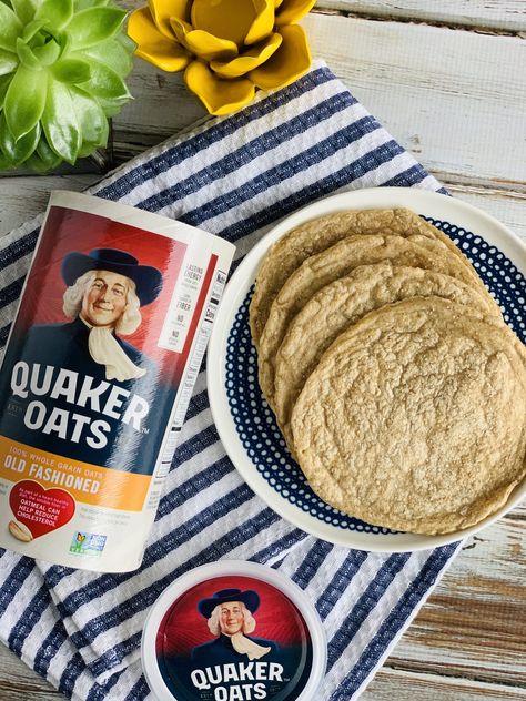 Oat Wraps, Recipes 3 Ingredients, Quaker Oats Recipes, Oat Flour Recipes, Honey Dessert, Pain Sans Gluten, Breakfast Wraps, Oats Quaker, Sans Gluten Sans Lactose