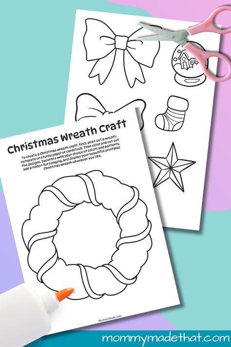 Download this free paper Christmas wreath craft for a fun holiday activity! Kids can use the printable template to create their own wreath with a floral and Christmas-themed design. Perfect for kindergarten and up, this easy craft is ideal for classrooms, holiday parties, or at-home crafting. Get your free printable PDF template today and enjoy hours of Christmas crafting fun with your kids! Paper Christmas Wreath, Free Christmas Crafts, Wreath Printable, Christmas Wreath Craft, Spider Crafts, December Crafts, Classroom Art Projects, Christmas Kindergarten, Christmas Arts And Crafts