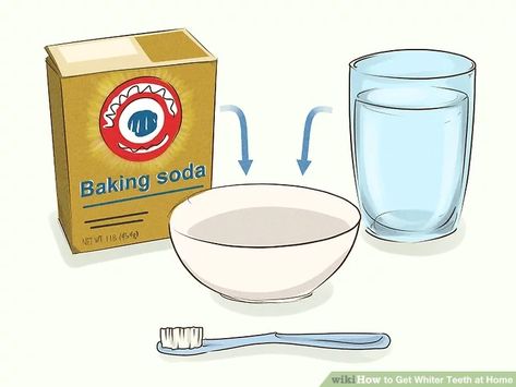 4 Ways to Get Whiter Teeth at Home - wikiHow Remove Teeth Stains At Home, At Home Whitening Teeth, How To Witten Teeth, How To Witten Teeth At Home, How To Make Your Teeth White Overnight, Baking Soda Teeth White, Teeth Bleaching At Home, Whitten Teeth At Home, How To Get White Teeth At Home Fast