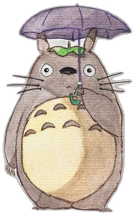 ˗ˏˋ 𝑨𝒍𝒊𝒄𝒊𝒂 𝑨𝒎𝒆𝒍𝒊𝒂 ˎˊ˗ on Instagram: “Primeiro estudo de aquarela, escolhi um personagem simples e até que não ficou tão mal. 🌲 #totoro #トトロ #watercolorpainting” Totoro Drawing, Totoro Art, Cool Pencil Drawings, Ghibli Art, Arte Sketchbook, Studio Ghibli, Drawing Reference, Drawing Tutorial, Art Lessons