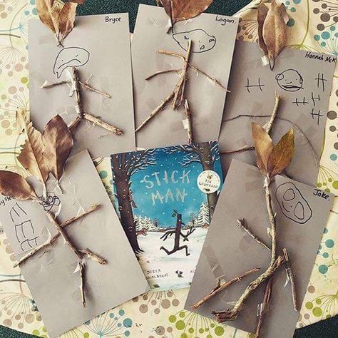 Forest School Activities, Julia Donaldson, Eyfs Activities, Tree Study, Nature School, Art Invitation, Creative Curriculum, Stick Man, Man Art