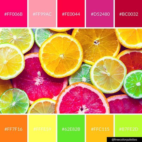 Citrus | Bright Colors |Color Palette Inspiration. | Digital Art Palette And Brand Color Palette. Paint Colour Palettes, Colour Pallettes, Bright Paint Colors, Bright Paint, Art Palette, Palette Inspiration, Color Palette Bright, Paint Color Palettes, Brand Color Palette