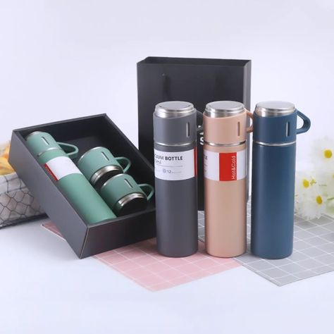 500ML Stainless Steel Vacuum Flask Gift Set Office Business Style Thermos Bottle Outdoor Hot Water Thermal Insulation Couple Cup Go Checkout at; https://mzgadgetory.shop/products/a-cup-of-multi-cover-gift-box-set-high-end-business-vehicle-tea-cup #multicovercups #covergift #giftset #endbusinessvehicle #Teacup #teabottels #Bottleoutdoorhotwater #couplecup #MZGADGETORY Portable Coffee Mug, Water Flask, Flask Gift, Vacuum Bottle, Thermos Cup, Vacuum Cup, Business Style, Bottle Gift, Thermos Bottle