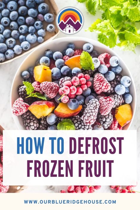 f you're wondering how to defrost frozen fruit to avoid the mushy mess, we've got you covered. Frozen Fruit Recipes Baking, Desserts Made With Frozen Fruit, Frozen Fruit Recipes Healthy, Things To Make With Frozen Fruit, Recipes For Frozen Fruit, Uses For Frozen Fruit, Frozen Fruit Uses, How To Use Frozen Fruit, What To Do With Frozen Fruit