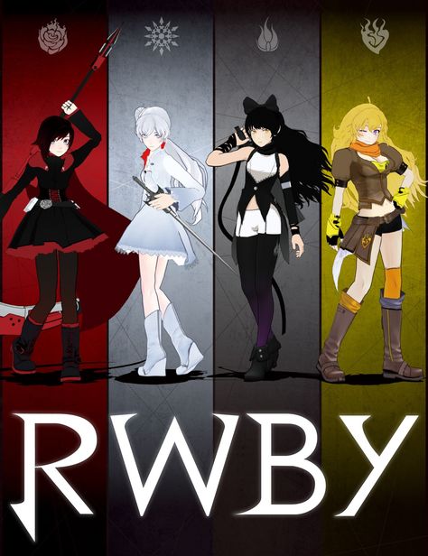 Rwby Poster, Rwby Volume 1, Rwby Wallpaper, Rwby Volume, Red Like Roses, Rwby Characters, Team Rwby, Rwby Fanart, Rwby Anime