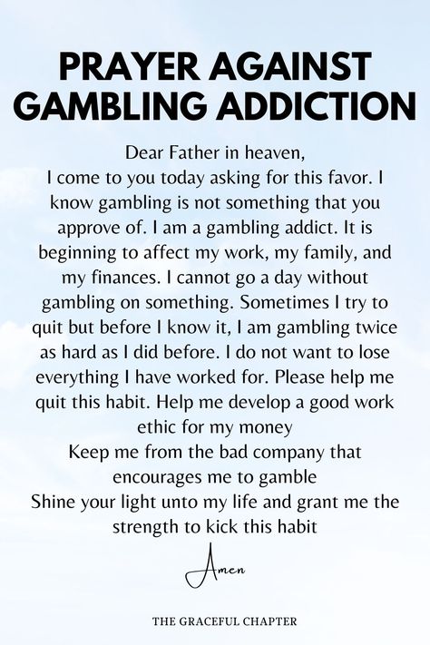 Gambling Quotes Motivation, How To Quit Gambling, Gambling Addict Quotes, Quit Gambling, Gambling Addict, Family Prayers, The Graceful Chapter, Spiritual Being, Prayer Strategies