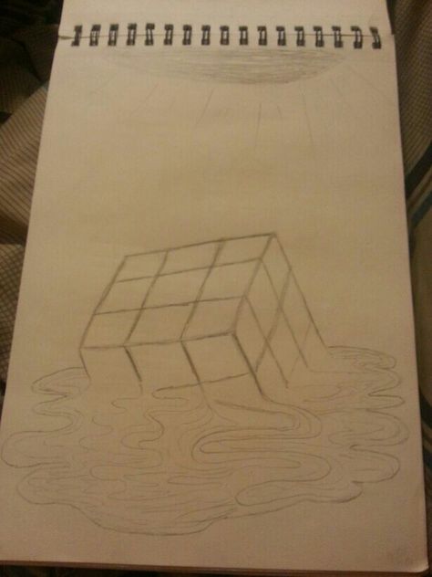 How To Draw A Rubix Cube, Rubix Cube Drawing, Rubix Cube Drawing Art, Painting On Rubix Cube, Melting Rubix Cube, Rubix Cube Illustration, Chocolate Cube, Leaving Cert, Club Activities