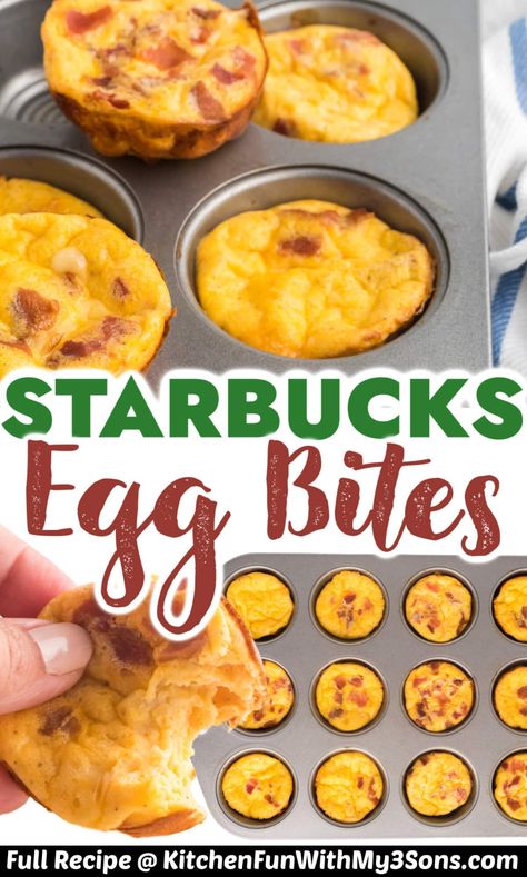 Keto Sausage Egg And Cheese Bites, Copycat Starbucks Egg Bites, Starbucks Egg Bites Recipe, Cottage Cheese Eggs, Starbucks Egg Bites, Eating On A Dime, Egg Bites Recipe, Fantastic Recipes, Egg Muffin