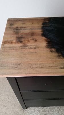 Stripping IKEA black-brown stain from Hemnes furniture Staining Hemnes Dresser, Painted Hemnes, Ivar Wood Stain, Painting Hemnes Dresser, How To Paint Ikea Hemnes Dresser, Refurbished Ikea Hemnes Dresser, Painting Hemnes Furniture, Staining Ikea Furniture, Paint Hemnes Dresser