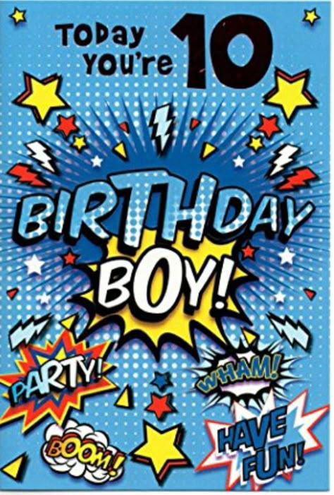 Birthday Boy Quotes, Birthday Grandson, Happy Birthday Grandson, Free Printable Birthday Cards, Birthday Verses, Happy Birthday Boy, Happy Birthday Kids, Old Birthday Cards, Birthday 10