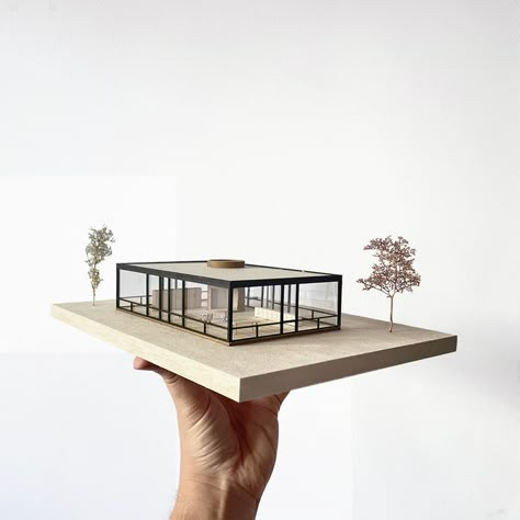 Philip Johnson Architecture, Glass House Philip Johnson, Scale Model Homes, Philip Johnson Glass House, Conceptual Model Architecture, The Glass House, Concept Models Architecture, Philip Johnson, Conceptual Architecture