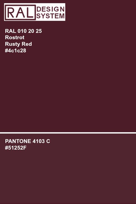 RAL 010 20 25 Rusty Red #color #RAL #hex #pantone Rusty Red Color Palette, Ideal Bedroom, Color Boards, Pantone Colors, Ral Colours, Colour Board, Power Point, Pantone Color, Color Trends