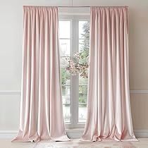 Pink Velvet Curtains, Room Darkening Window Treatments, Curtains Room, Black Blackout Curtains, Insulated Drapes, Beige Curtains, Drapes For Bedroom, Pocket Window, Curtain Room