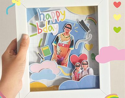 3d Photo Frame Diy, Frame Foto Design, 3d Frame Ideas, 3d Frame Art, Product Design Drawing, 3d Photo Frame, Pop Up Frame, Pop Up 3d, Foto Frame