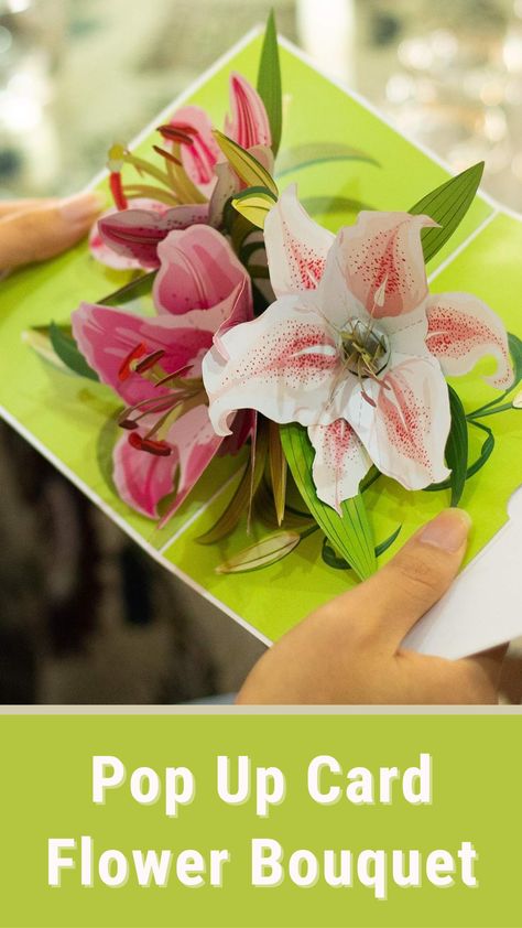 Pop Up Greeting Card Lily Flower- 3D Cards For Birthday, Anniversary, Mothers Day, Thank You Cards, Card for Mom, Congratulation Card, Love Card, All Occasion (paid link) Congratulation Card, Flower 3d, Card For Mom, Pop Pop, 3d Cards, Congratulations Card, Lily Flower, Love Cards, Birthday Anniversary