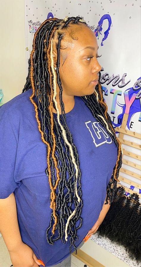 Nunu Locs Hairstyles, Soft Locs With Color, Locs With Color, Girls Braided Hairstyles Kids, Black Hair Protective Styles, Birthday Hairstyle, African Threading, Baby Girl Hairstyles Curly, Hair Locs