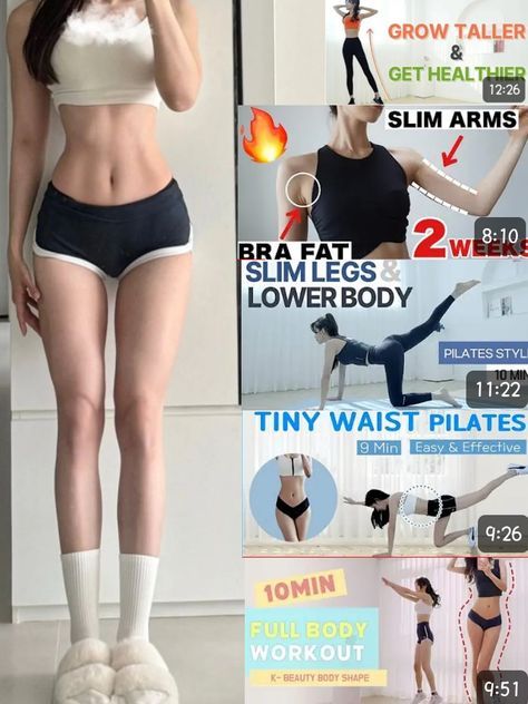 Small Waste Workouts, Kpop Workout, Summer Body Workout Plan, Small Waist Workout, Body Tips, Full Body Workout Routine, Summer Body Workouts, All Body Workout, Workout For Flat Stomach