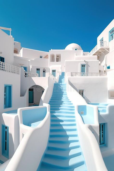 View of Oia town in Santorini island in Greece -- Greek landscape royalty free stock photos Greek Islands Architecture, Cassiopeia Aesthetic, Greek Islands Aesthetic, Greek Prints, Greek Style Home, Greek Landscape, Oia Greece, Greek Town, Santorini Island Greece