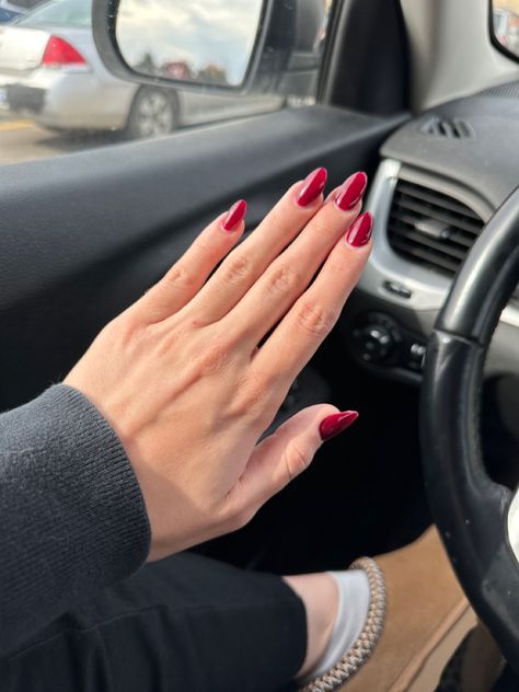 red fall nails, wineberry colored nails, fall nail insp, fall nails, aesthetic fall nails, thanksgiving nails Fall Nails Thanksgiving, Fall Nails Aesthetic, Red Fall Nails, Nail Inspo Red, Aesthetic Fall Nails, Nails Thanksgiving, Fall Nail Inspo, Nails Aesthetic, Red Fall