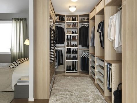 Dressing en U en arrière chambre #dressing #dressingroom #clothes #ikea Ideas De Closets, Closet Behind Bed, Small Dressing Rooms, Bed Closet, Ikea Pax Closet, Pax Closet, Bedroom Wardrobe Design, Ikea Closet, Wardrobe Systems