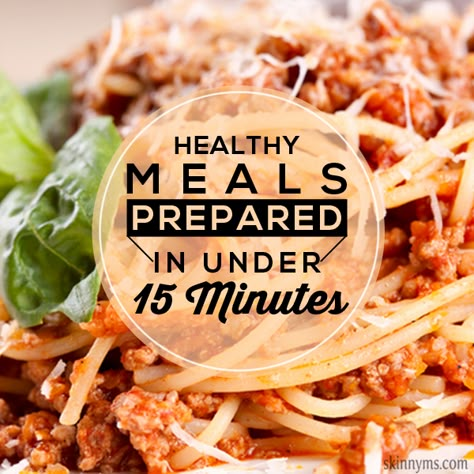 Healthy Meals in Under 15 Minutes!  #healthy #meals #recipes #skinnyms 15 Minute Meals, Quick Dinners, Healthier Recipes, Healthy Dinners, Healthy Ideas, Quick Healthy, Yummy In My Tummy, Be Healthy, Eating Healthy