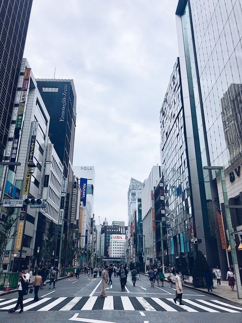 Downtown Ginza ⋆ Tokyo, Japan ⋆ May 13, 2018 Tokyo Downtown, Ginza Tokyo, Future Travel, Dream Board, May 13, Tokyo Japan, Trip Planning, New York Skyline, Tokyo