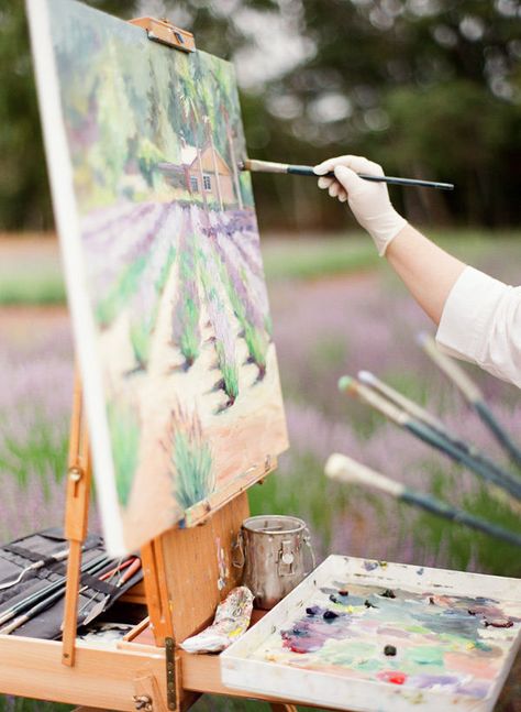 Yennefer Of Vengerberg, Dreamy Whites, Lavender Farm, Plein Air Paintings, Simple Pleasures, Art Studios, Artist At Work, Artist Studio, Plein Air