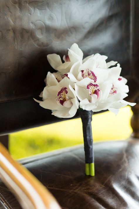 Wedding Bouquet With Orchids, Bridal Bouquet Orchids, Red And Black Color Palette, Orchid Bridal Bouquets, Kauai Elopement, Elopement Venues, Homecoming Flowers, Bridal Party Tables, Bridal Shower Decorations Diy