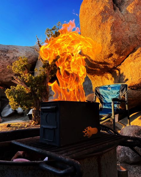 Self contained, portable propane fire pit inside a metal ammo can. Rugged and ready. Portable Propane Fire Pit, Beach Fire, Fire Pit Kit, Imperial Beach, Portable Fire Pits, Propane Fire Pit, Try Your Best, Fire Pits, Life Is Hard