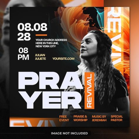 Creative Church Flyer Designs, Creative Post Design, Church Poster Ideas, Instagram Invitation, Church Social Media, Church Invitation, Church Media Graphics, Prayer Poster, Church Banners Designs