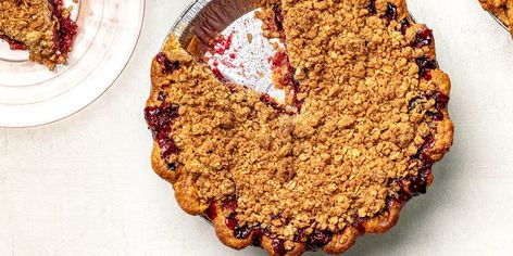 Cranberry Crumble Pie | Food & Wine Cranberry Crumble, Crumble Pie, Butter Crust, Raspberry Cream, Pie Crumble, Easy Pie, Guy Fieri, Flaky Crust, Scrumptious Desserts