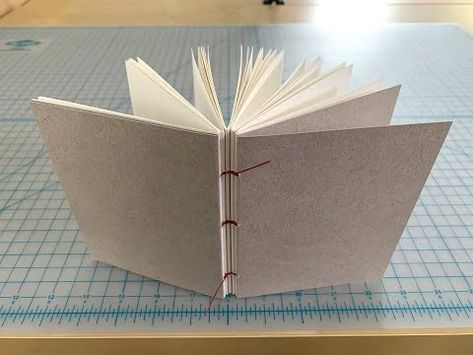 (6) Link Stitch - Coptic Stitch Variation - Bookbinding Tutorial - YouTube Bookbinding Ideas, Coptic Binding, Binding Book, Coptic Stitch, Bookbinding Tutorial, Binding Tutorial, Book Binding Diy, Book Craft, Making Books